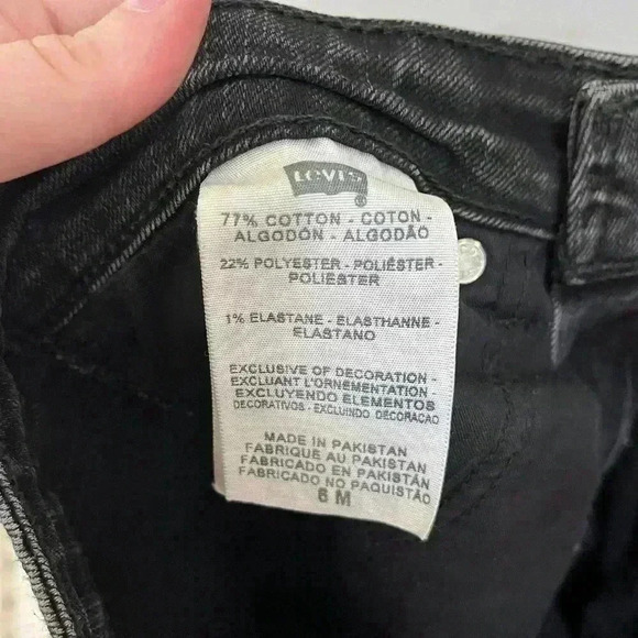 Levis black mid rise skinny jeans womens size 6 - Picture 5 of 7